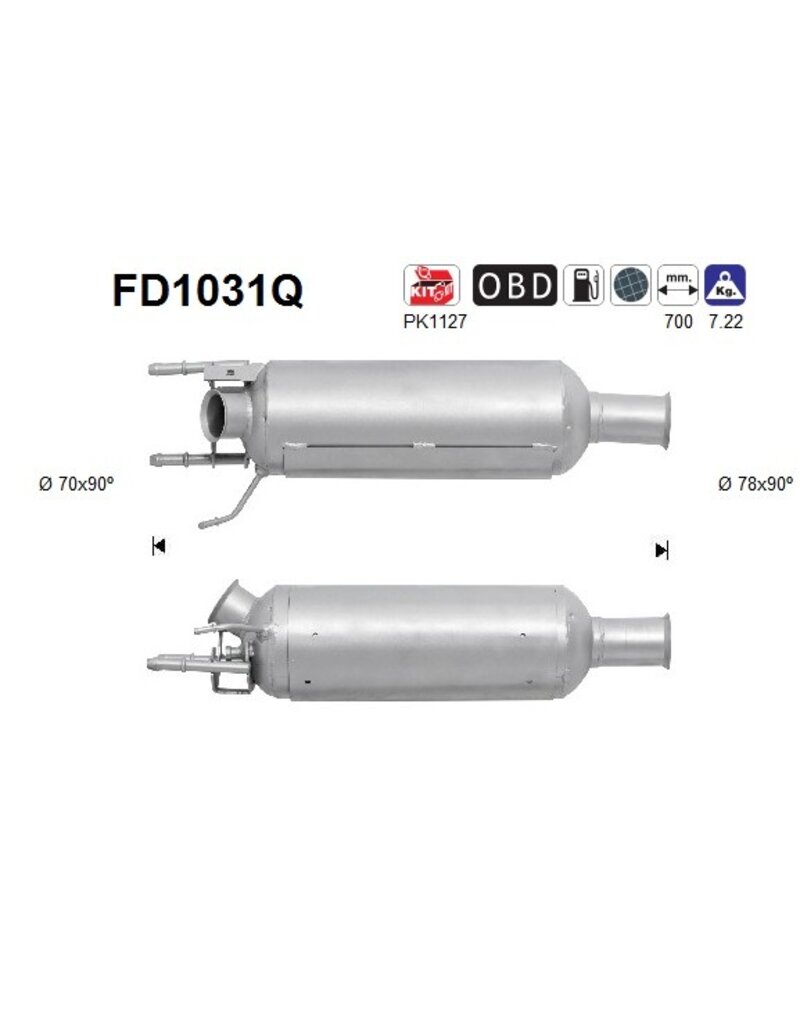 AS Roetfilter Citroen C-crosser, Mitsubishi Outlander, Peugeot 4007 2.2 HDI - Copy