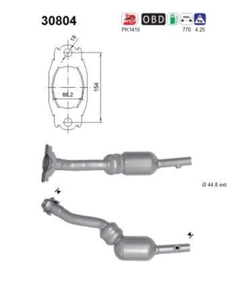 AS Katalysator Dacia Dokker / Duster 1.6