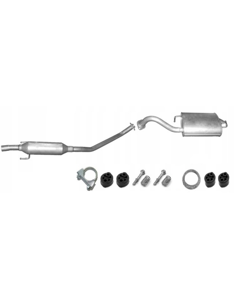 Polmo Uitlaatset, Tussendemper + Einddemper Toyota Corolla  1.4 / 1.6