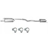 Polmo Uitlaatset, Einddemper + Tussendemper Volkswagen Transporter V 2.0 Benzine