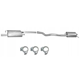 Polmo Uitlaatset, Einddemper + Tussendemper Volkswagen Transporter V 2.0 Benzine