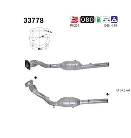 AS Katalysator Seat Leon, Toledo, Skoda Octavia, VW Golf, New Beetle 1.8 T