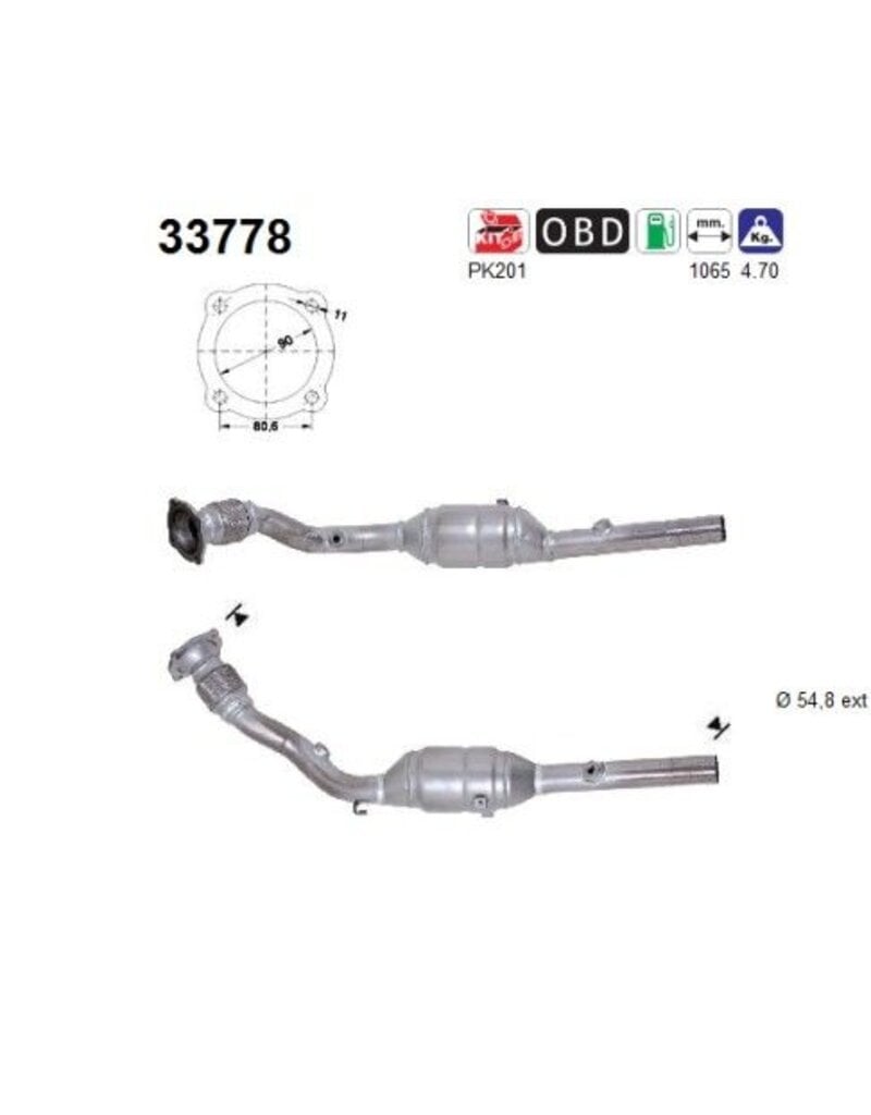 AS Katalysator Seat Leon, Toledo, Skoda Octavia, VW Golf, New Beetle 1.8 T