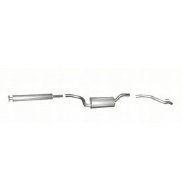 Edex Uitlaat set, Tussendemper + Einddemper + Eindpijp Volvo C30, S40, V50