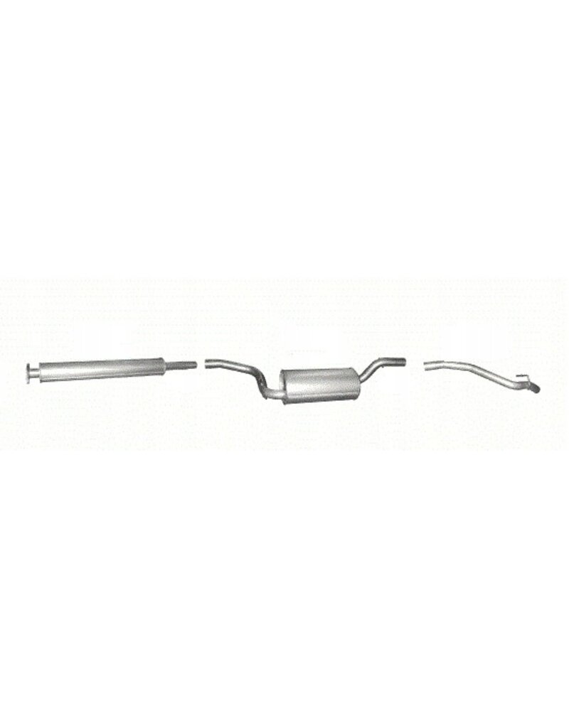 Edex Uitlaat set, Tussendemper + Einddemper + Eindpijp Volvo C30, S40, V50