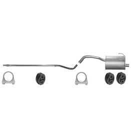 Edex Complete uitlaat Einddemper + Voorpijp Fiat Panda Fire