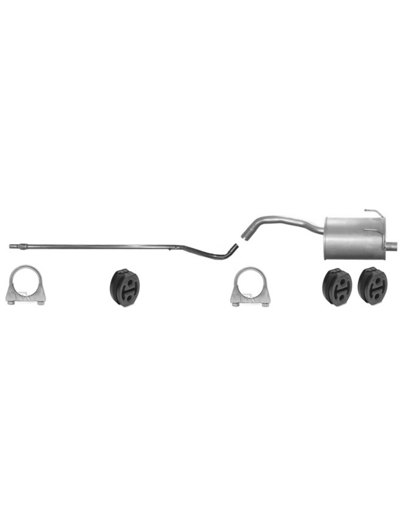 Edex Complete uitlaat Einddemper + Voorpijp Fiat Panda Fire