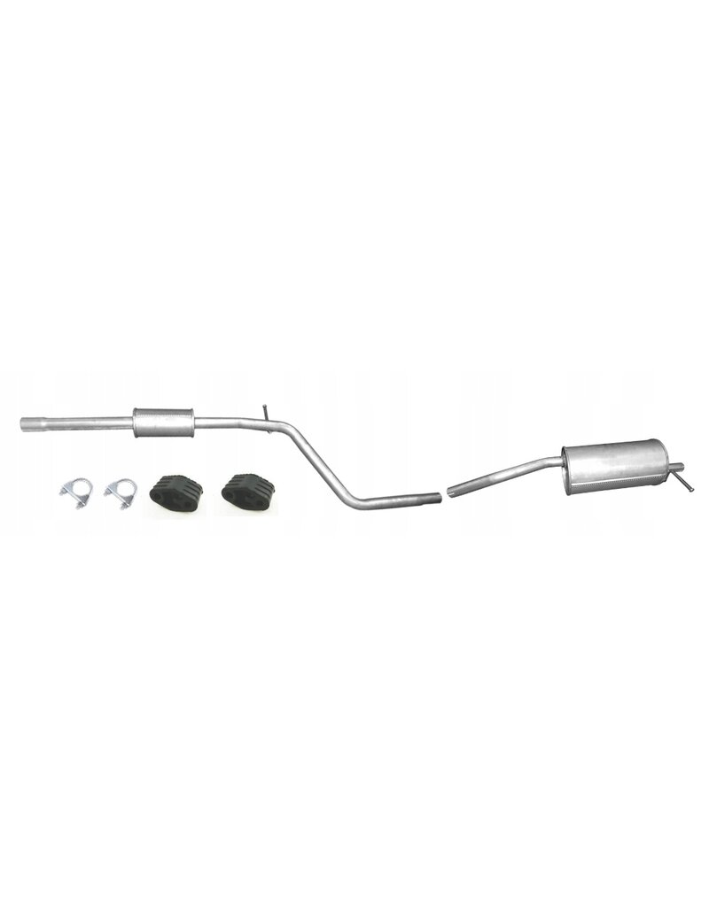 Polmo Complete uitlaat, Middendemper + Einddemper Dacia Sandero
