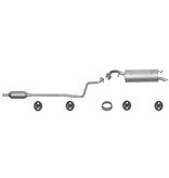 Edex Complete uitlaat Middendemper + Einddemper Toyota Yaris 1.0