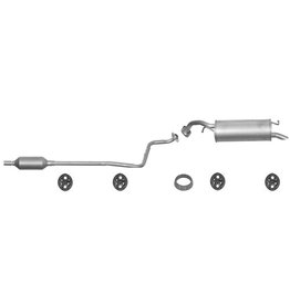 Edex Complete uitlaat Middendemper + Einddemper Toyota Yaris 1.0