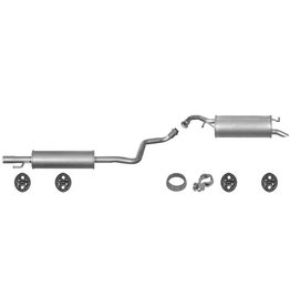 Edex Complete uitlaat Einddemper + Middendemper Toyota Yaris 1.3