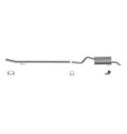 Edex Complete uitlaat Middendemper + Einddemper Renault Clio II 1.2