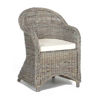 Rotan Stoel "Kubu Grey" met Kussen