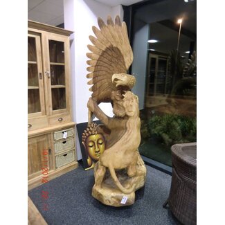 Houtsnijwerk Arend + Leeuw