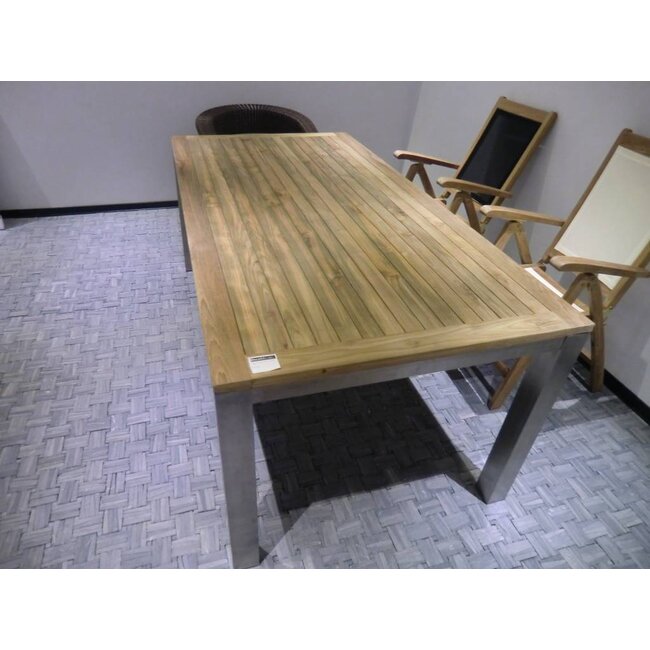 Tuintafel met RVS onderstel