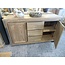 TEAK + RVS Dressoir 3 Laden