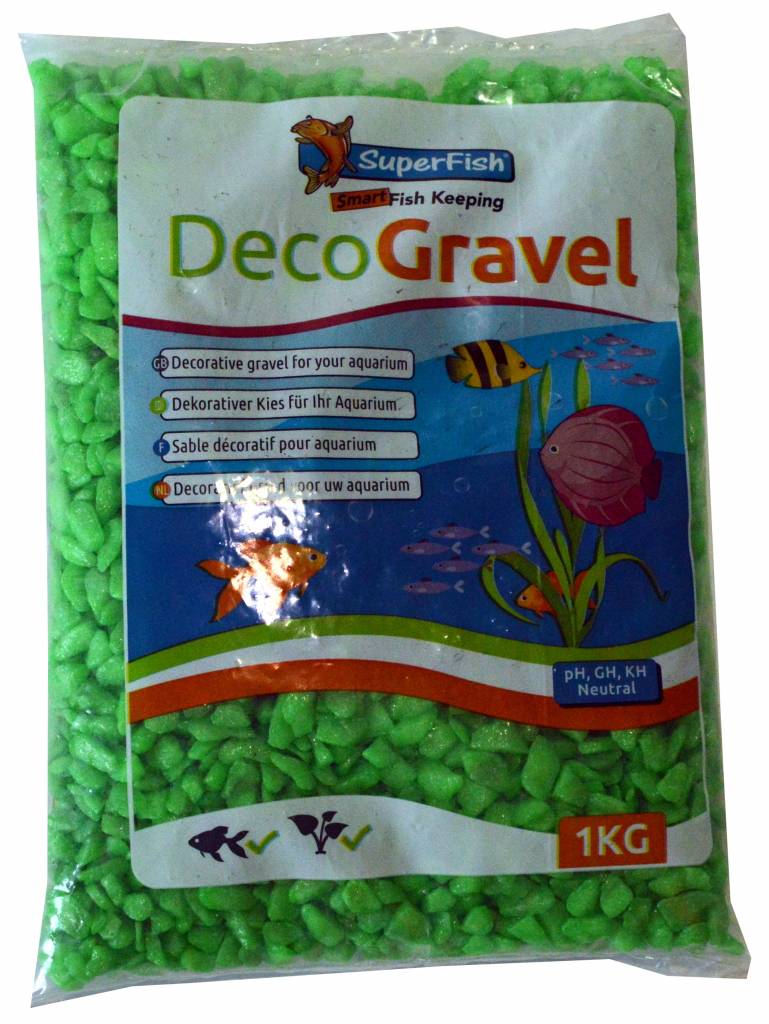 aquariumgrind neon groen 1 kg
