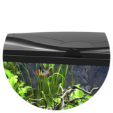 Aquarium aqua 60 LED CF80 zwart