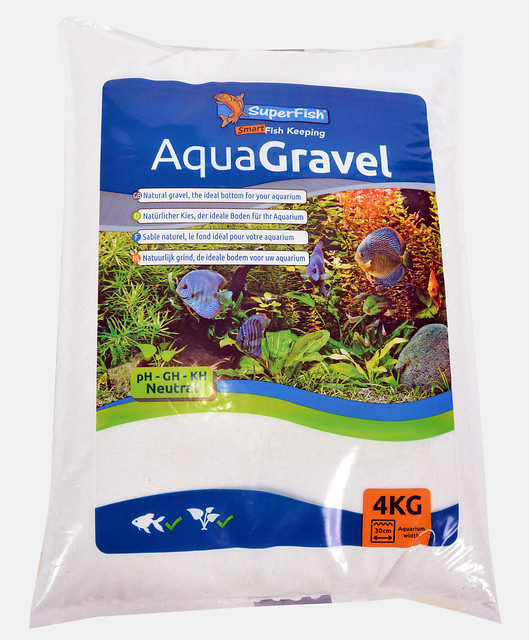 aquariumgrind ggravel sneeuwwit, 4 kilo