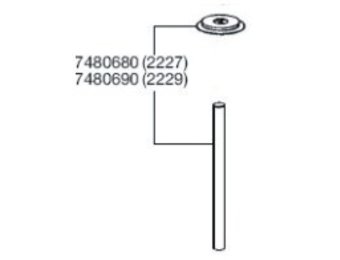 POMPDEKSEL MET VERBINDINGINGSBUIS VOOR 2227/2327