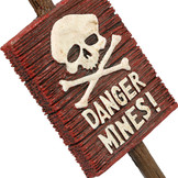 Waarschuwingsbord - Danger Mines