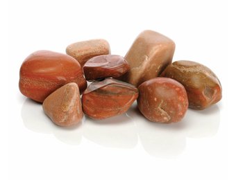 Feng shui marble pebble red