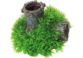 Ornament Bubbel Green Moss Plant op Gezonken Buis met Uitstromer 11 cm