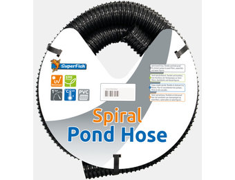 Spiraalslang haspel zwart 32mm 10m ruw