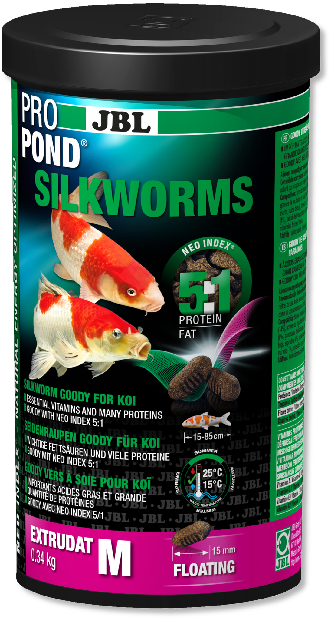 ProPond All Seasons M 1,1kg + Silkworms M 0,34kg + GRATIS maatbeker