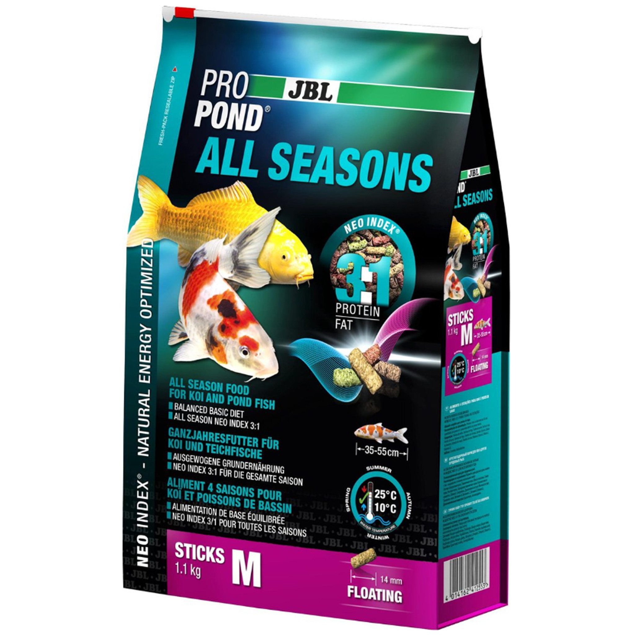 ProPond All Seasons M 1,1kg + Silkworms M 0,34kg + GRATIS maatbeker