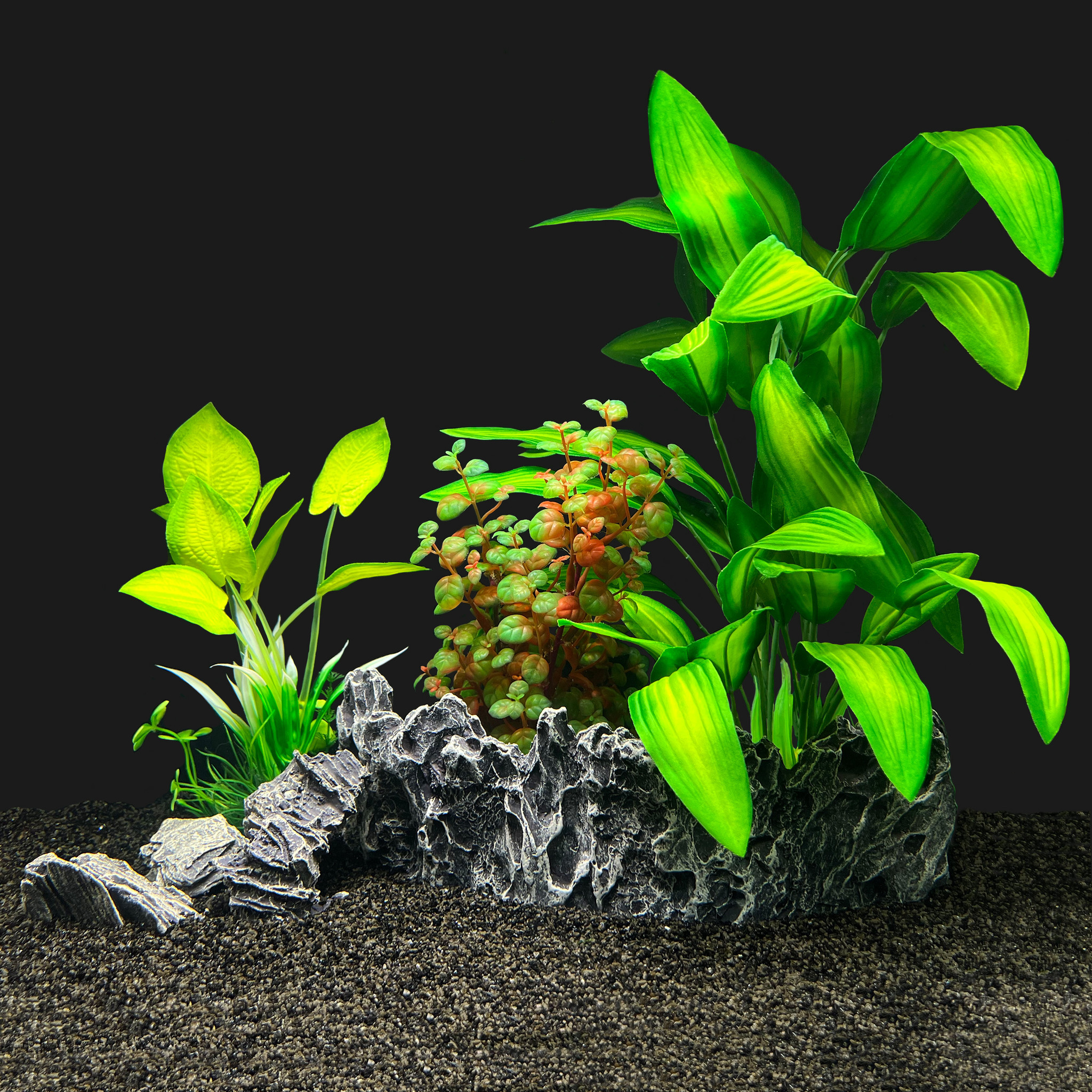 Zich afvragen Demon Play Azië Aquarium decoratie set Steen Kunstplanten | Inrichting - AquastoreXL