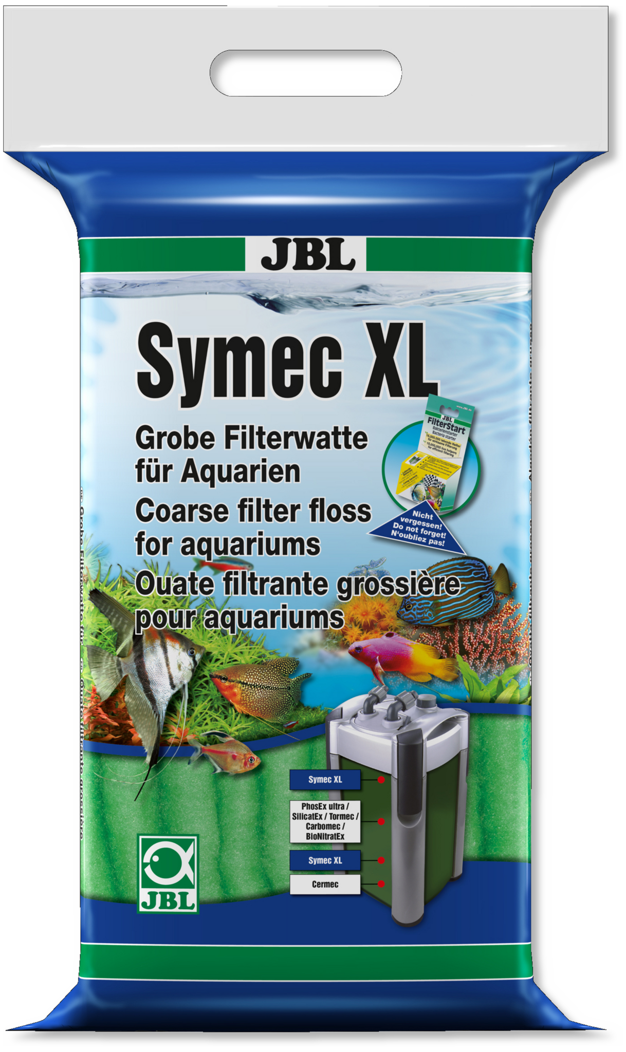 Symec XL Filterwatten 250g Groen