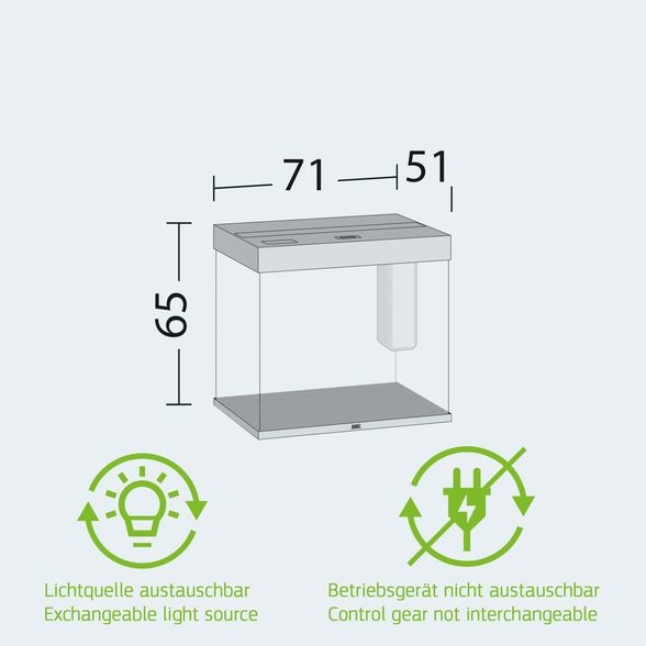 Aquarium Lido 120 Grijs LED