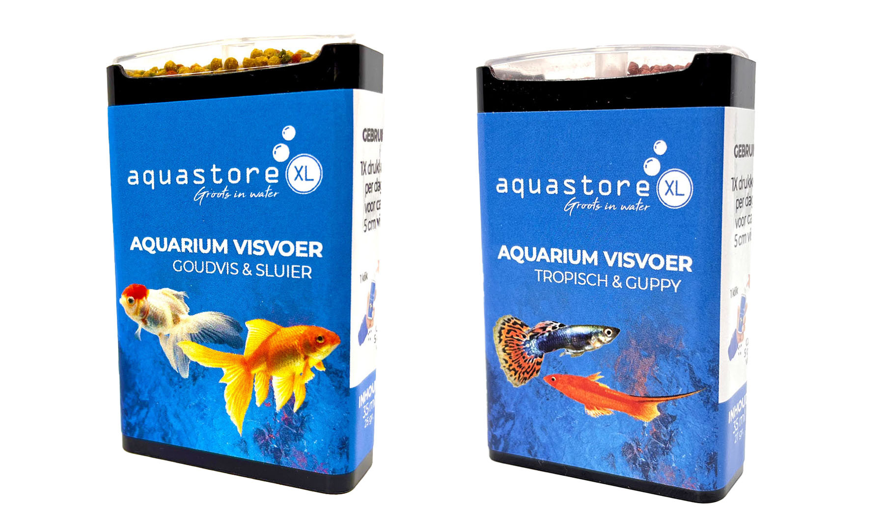 Goudvis & Sluier + Tropisch & Dispenser AquastoreXL