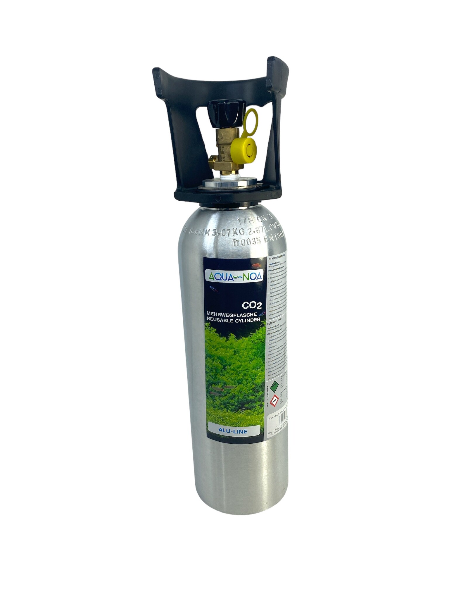 CO2 aluminium herbruikbare fles 2kg gevuld schroefdraad B 21,8x1/14