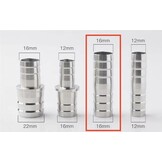 RVS slangpilaar koppelstuk voor slang 16-22mm