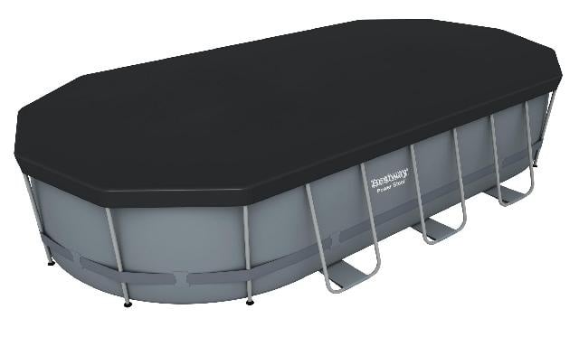 Zwembad power steel set ovaal grijs 549