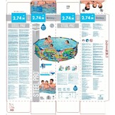 Zwembad Steel Pro rond Dierenparadijs 274cm