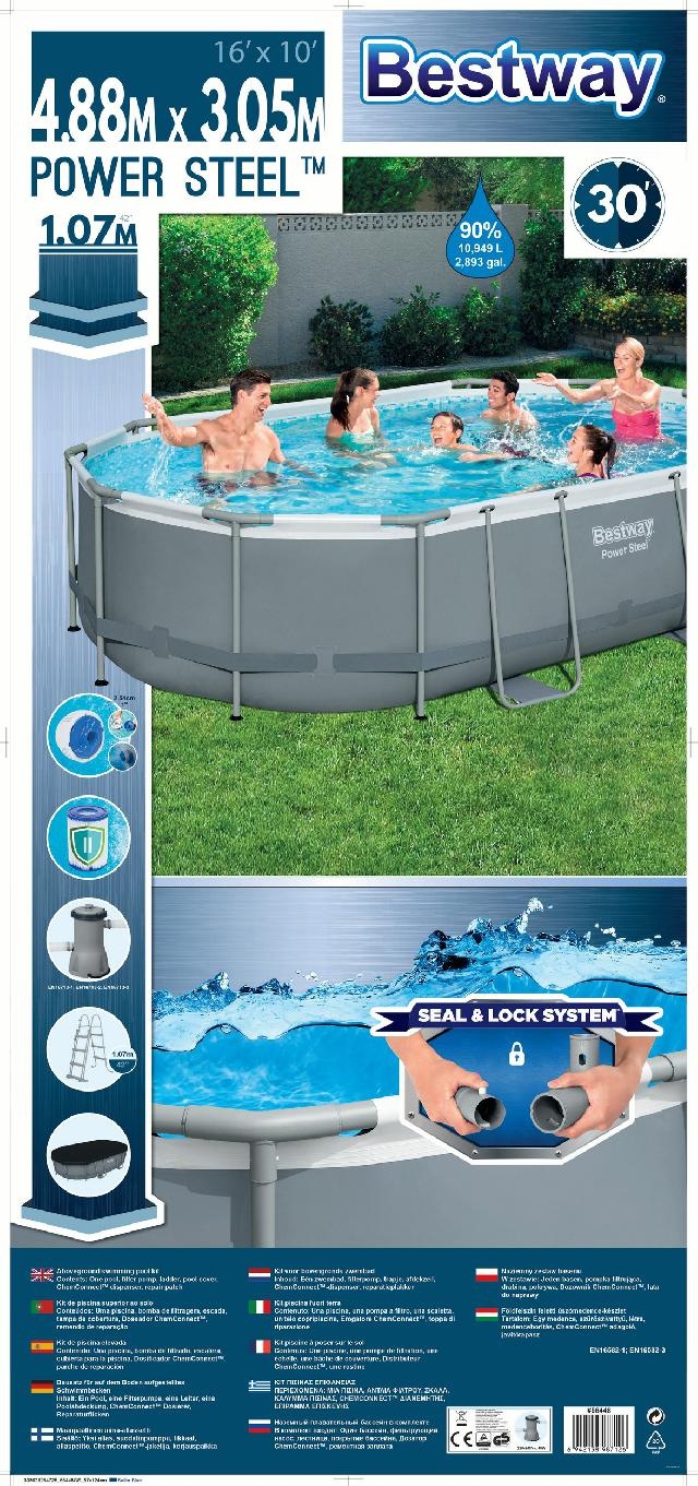 Zwembad Levant Set Ovaal 488cm