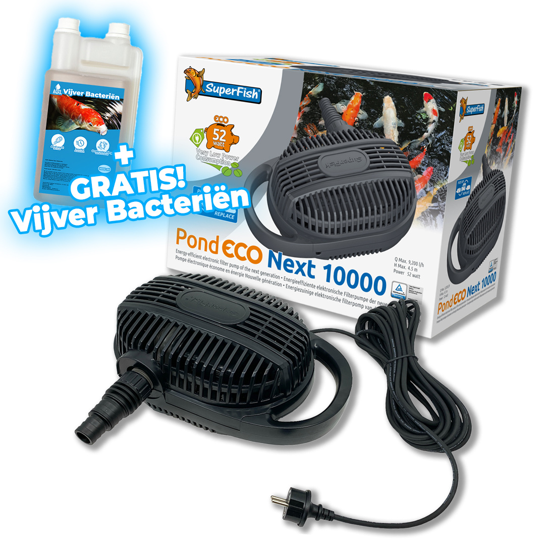 Pond Eco Next 10.000-52W + GRATIS Vijver Bacteriën!