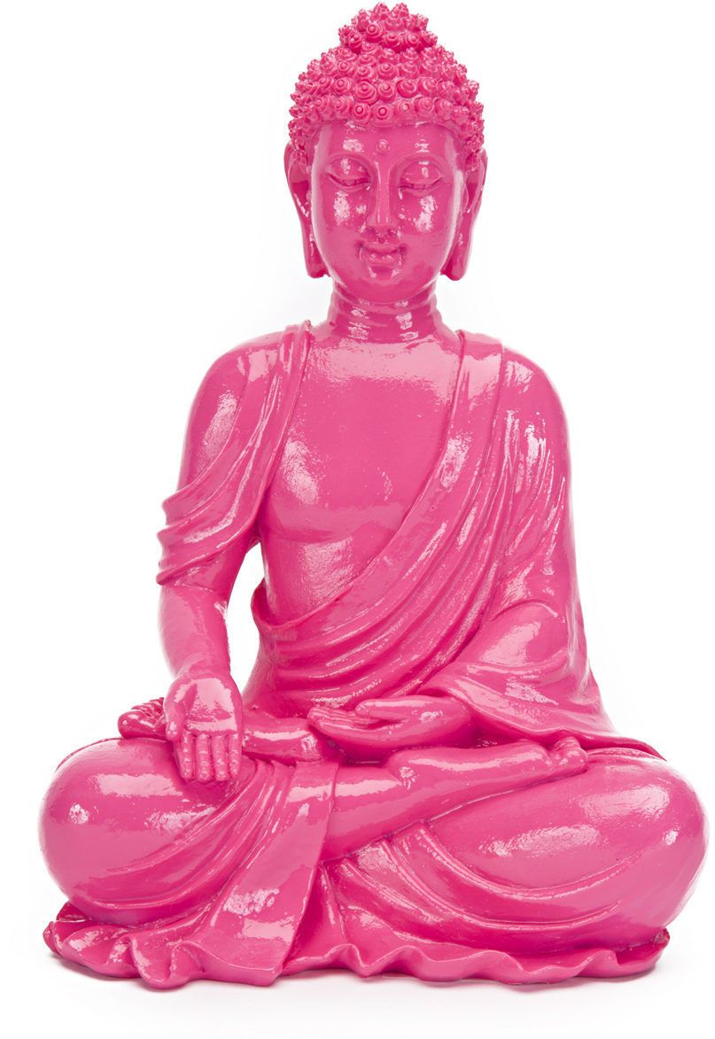 Aquariumdecoratie Zittende Buddha Roze 21,6cm