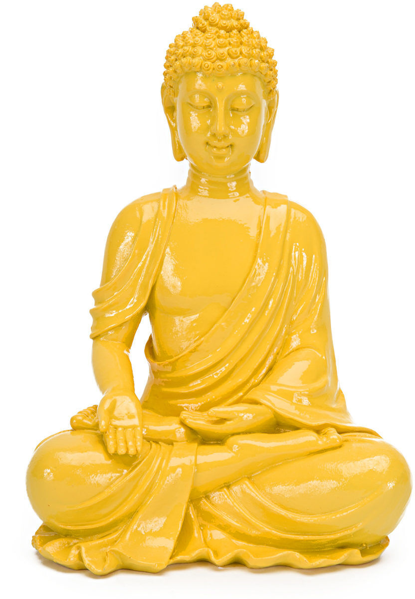 Aquariumdecoratie Zittende Buddha Geel 21,6cm