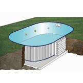 Zwembad Inbouw Set Ovaal 525x320x150