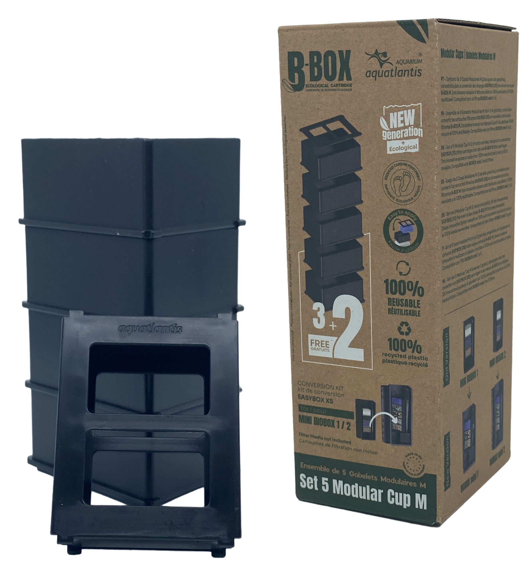 Filtercartridges + inhoud B-Box M (BioBox Mini 1/2) Startset
