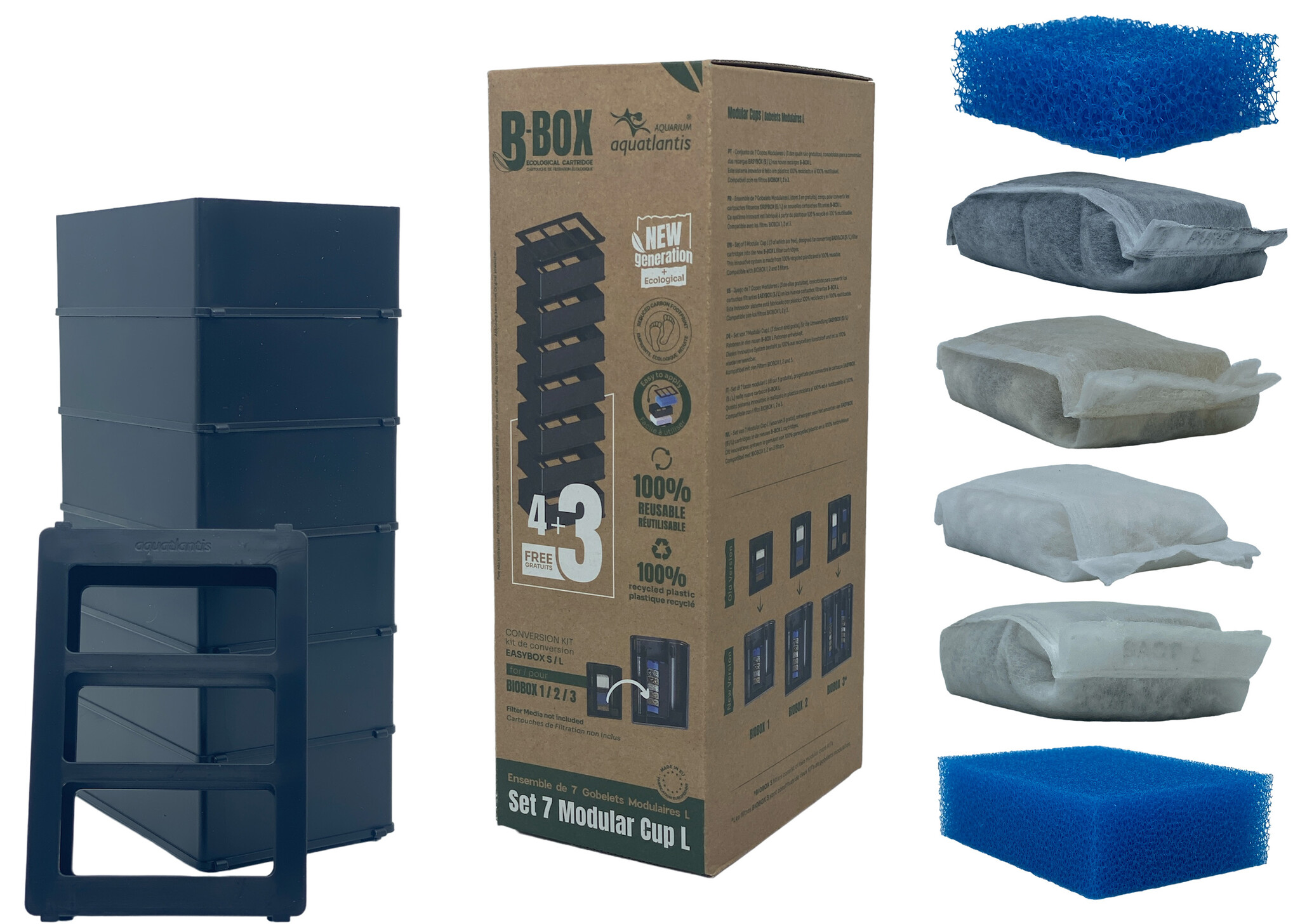 Filtercartridges + inhoud B-Box L (BioFilter 1/2/3) Startset
