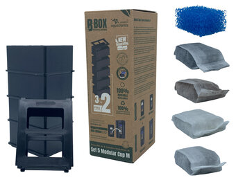 Filtercartridges + inhoud B-Box M (BioBox Mini 1/2) Startset
