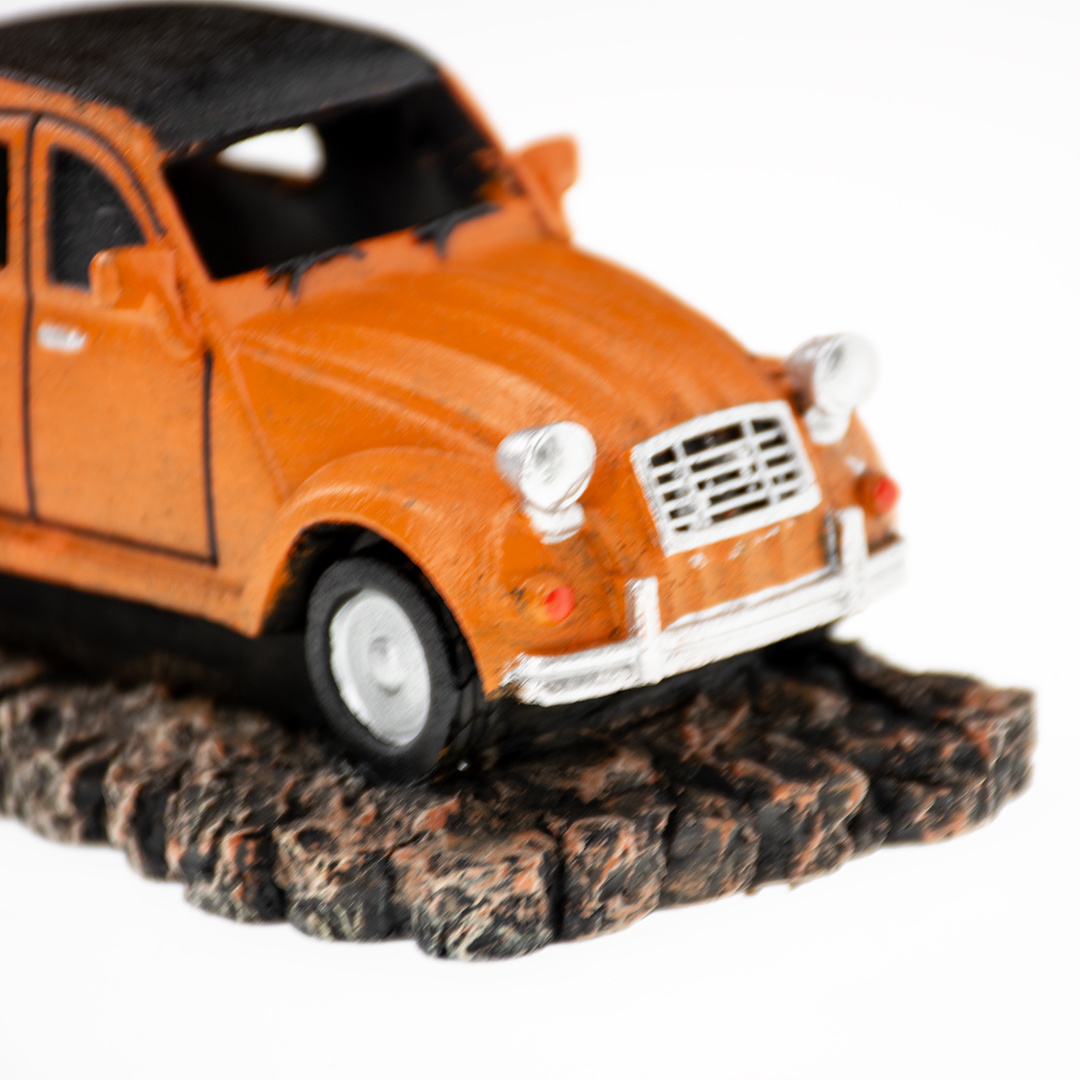Classic Car Frans 2 14,5x7,5x6,5cm oranje