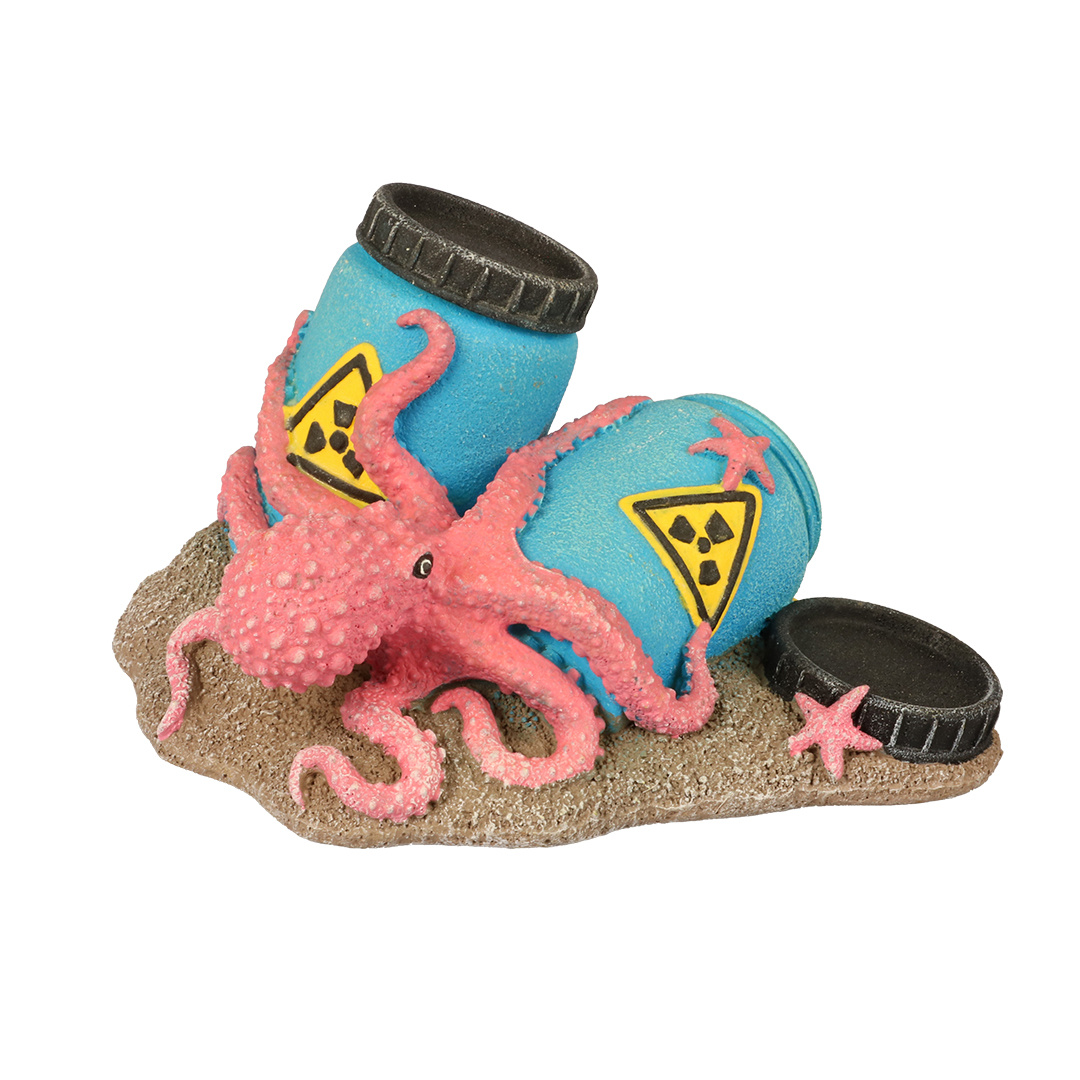 Radioactieve vaten met octopus S - Glow in the dark