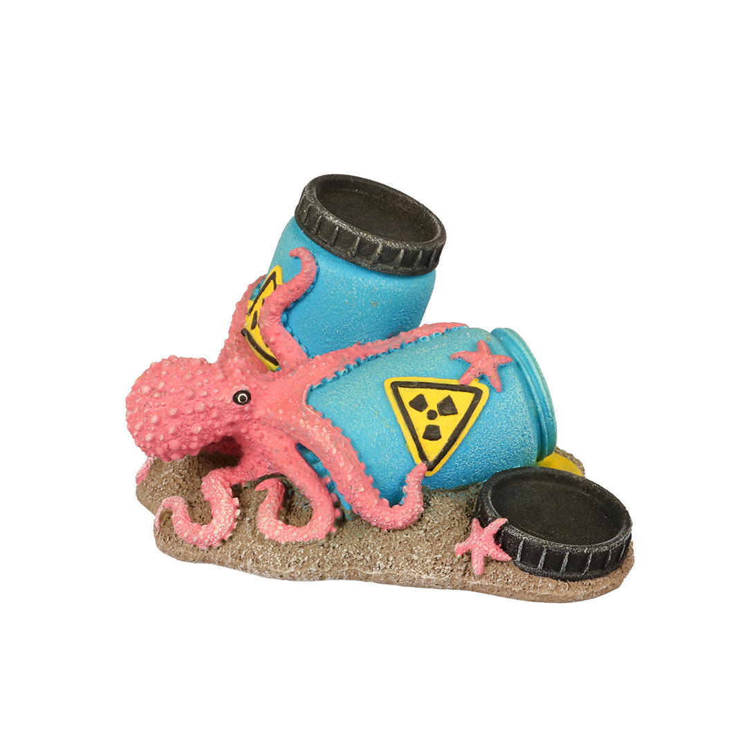 Radioactieve vaten met octopus S - Glow in the dark