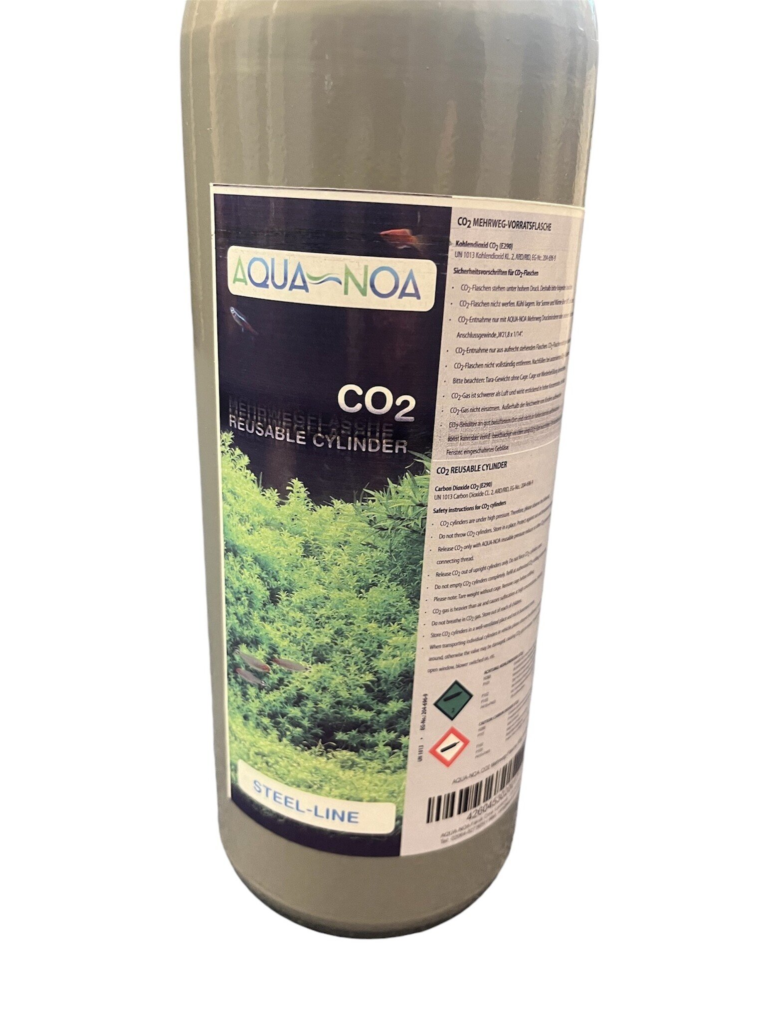 CO2 herbruikbare fles 500g schroefdraad W 21,8x1/14